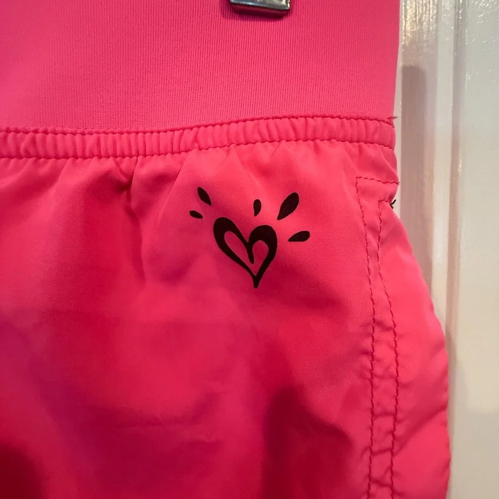 Justice Girls Pink Capri Pants Size 12 Athletic Active Jogger Yoga Athleisure